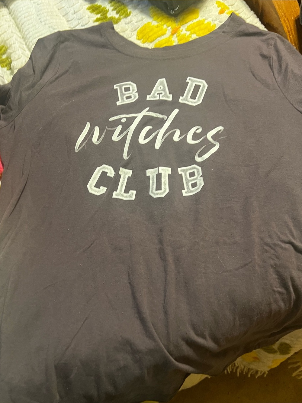 Bad Witches Club Graphic Tee - gray